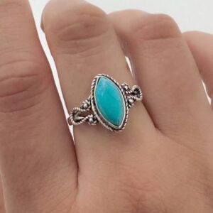 anillo piedra turquesa