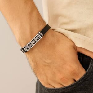 pulsera plata hombre